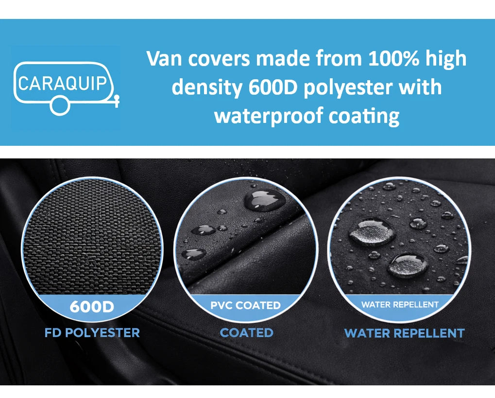 Set of 2 Heavy Duty Waterproof Seat Covers for VW T5 (2010–2015) SWVSC4
