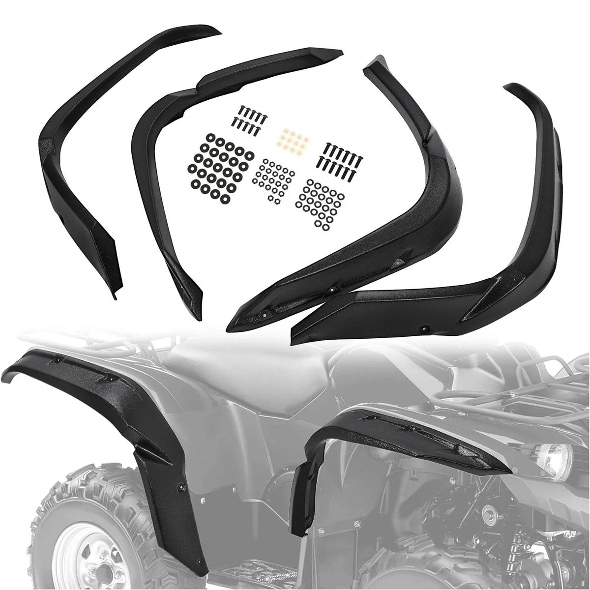 Set of 4 Fender Flare Guards for Yamaha Grizzly 700 (2016–2025)