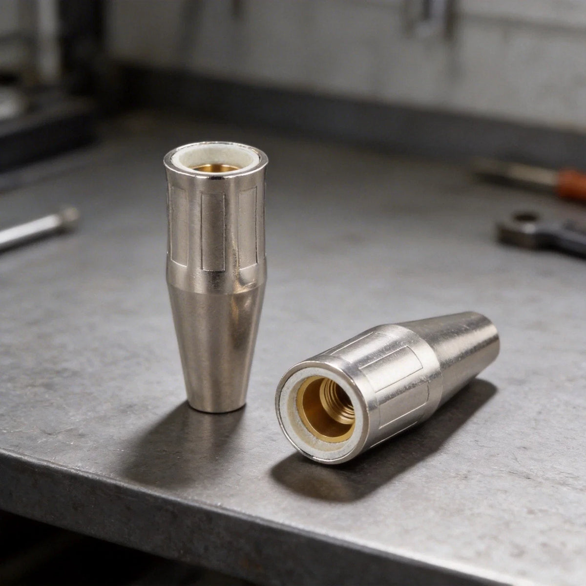 2X Copper Base Mig Welding Nozzles 0.4 Inch Orifice for Welding and Cutting