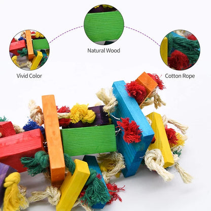 Large Parrot Toy for Birds (20in) - Multicolor