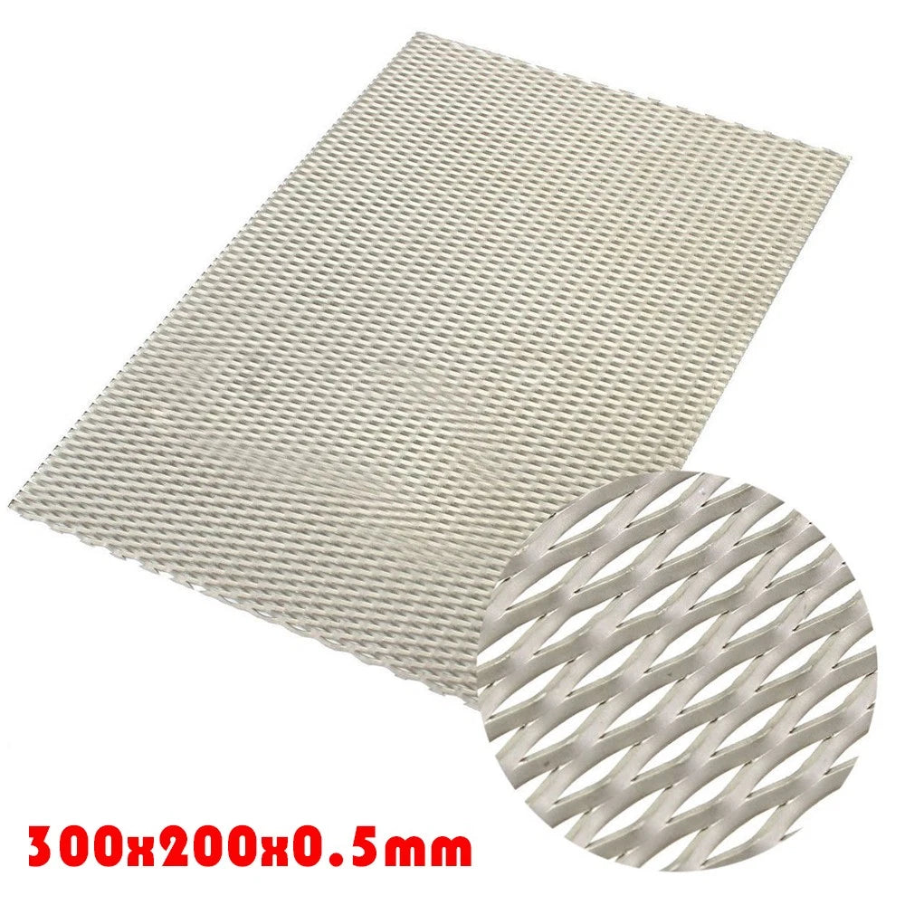 1pc Metal Titanium Mesh Sheet 300mm x 200mm x 0.5mm Perforated Plate