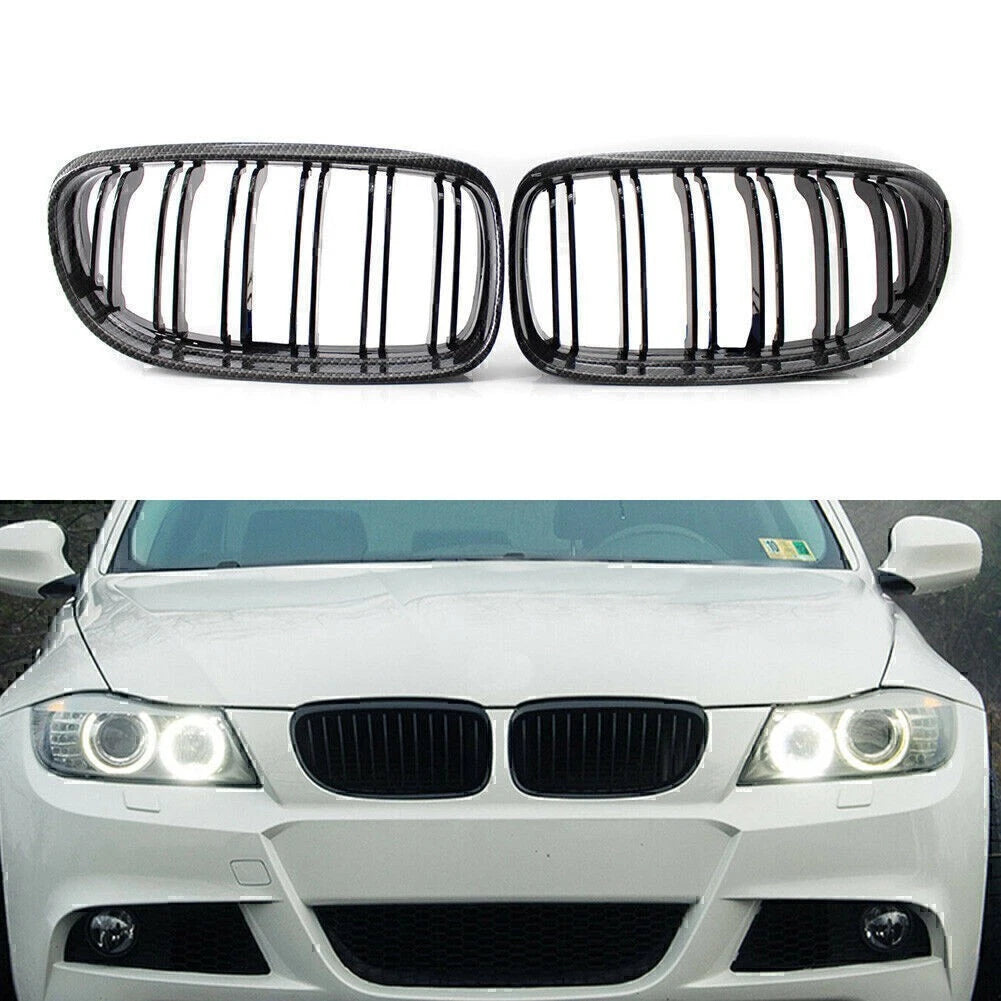 Carbon Fiber Front Kidney Grille for BMW E90 E91 (2009–2012)