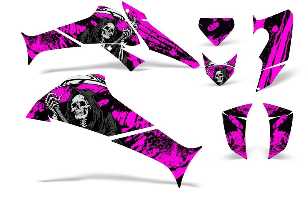 2X ATV Graphic Decals Sticker for Honda TRX250EX/X (2006–2024) Pink Reaper