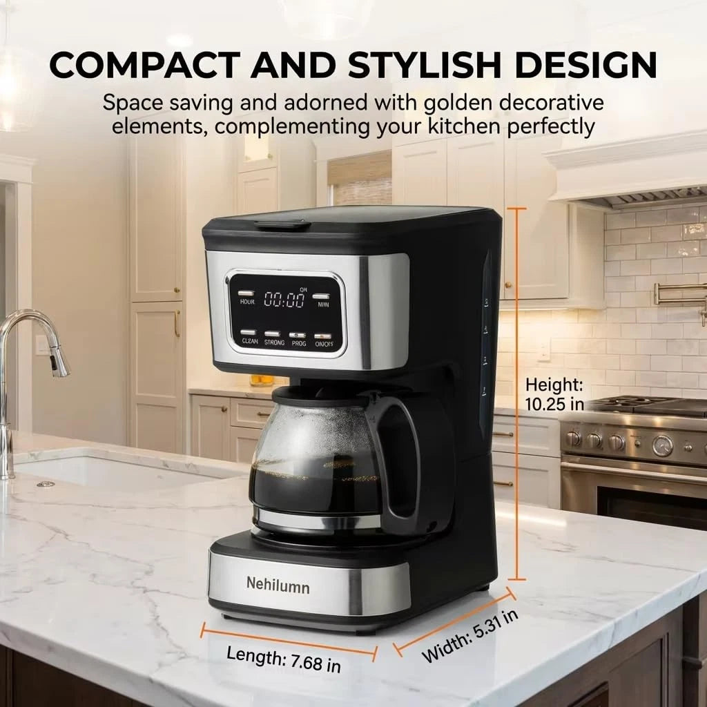 5-Cup Programmable Coffee Maker for Nehilumn