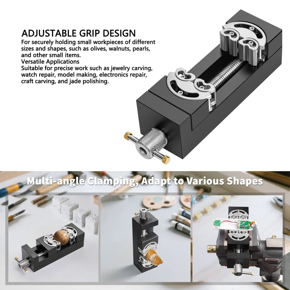 Compact Fractal Vise for Aluminum Body and Stainless Steel Components