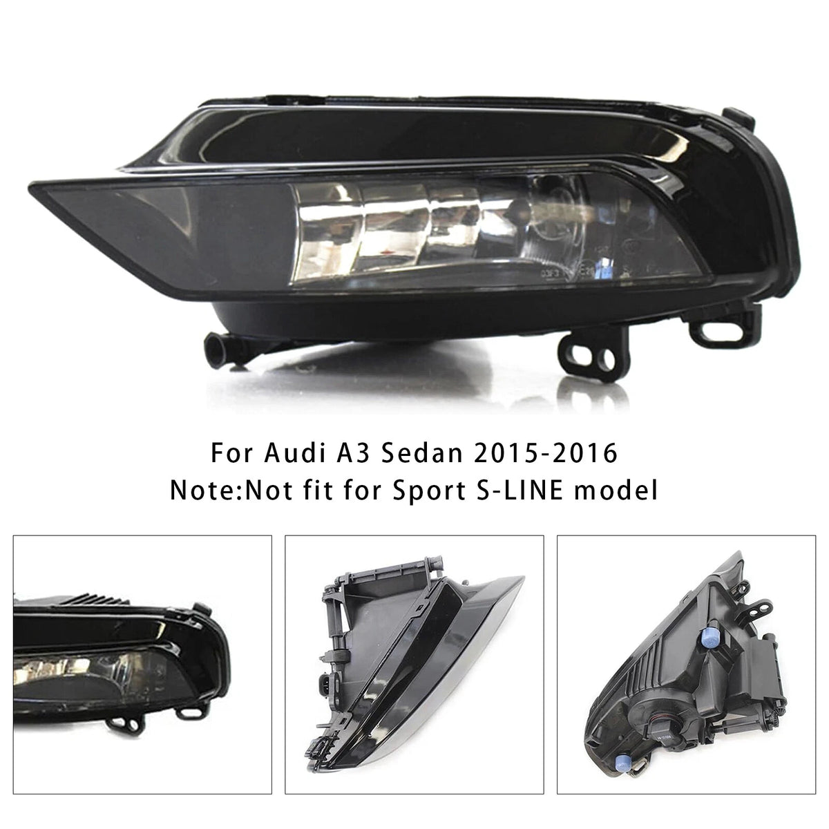 Front Left Fog Light Lamp with Bulb for Audi A3 Saloon (2015–2016) 8V0941699B