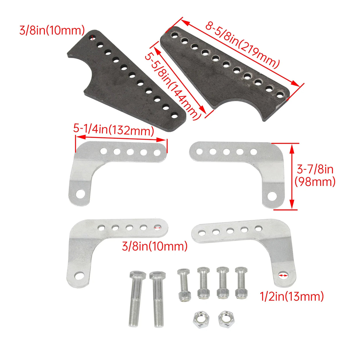 Coil Over Shock Mount Kit for 3" Axle Tubes (Adjustable)