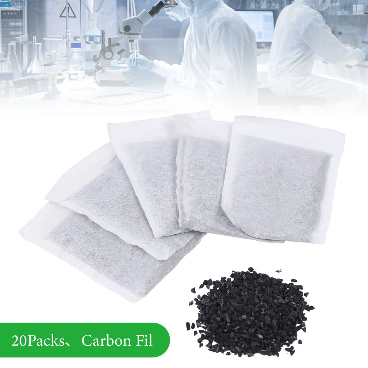 20 Bags Activated Carbon Filters for Water Purification