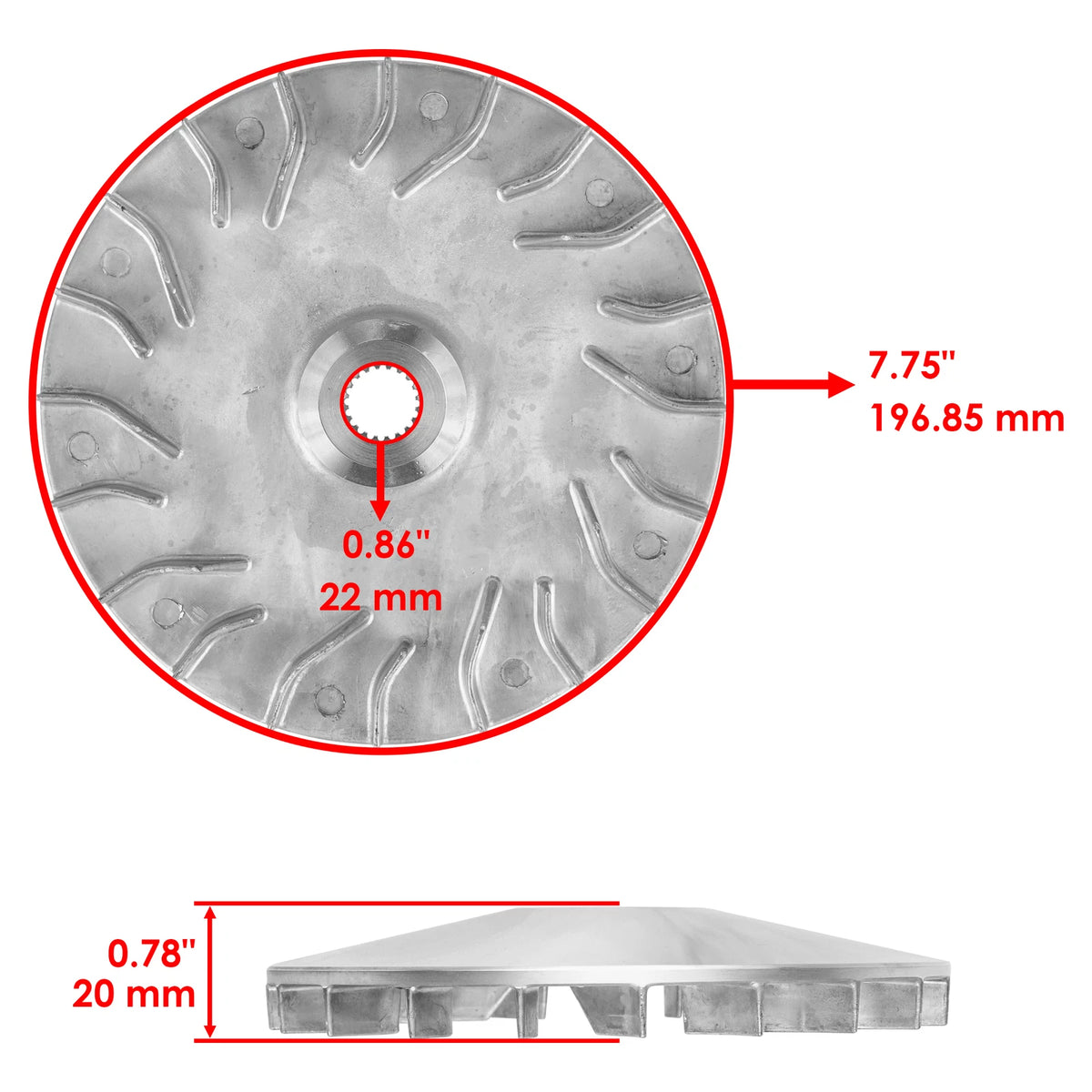 Primary Fixed Sheave for Yamaha Viking 700 (2014–2026) PS102A1005