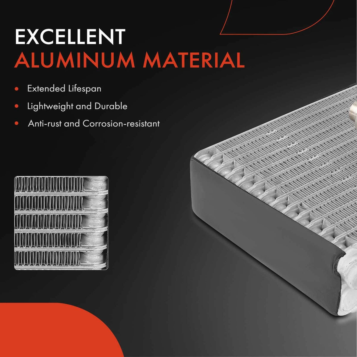 A-Premium Rear A/C Evaporator Core for Chevrolet Uplander (2005–2009) 10306782, 10323437, 10362451, 15925708, EV939705PFC