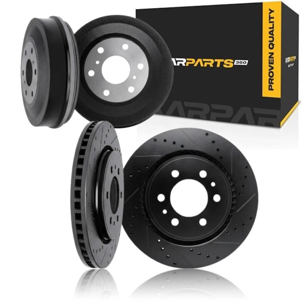 Rotor Set for Toyota Tacoma (2004) ALX-PAU-DF-8004-76038-CLA1 Drilled Slotted Vented