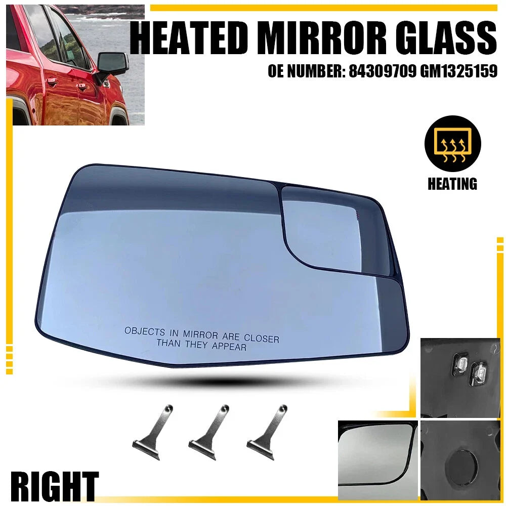Heated RH Mirror Glass for Chevrolet Silverado 1500 GMC Sierra 1500 (2019–2023)