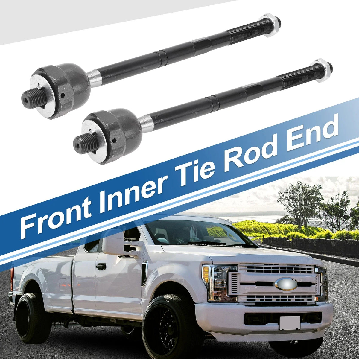 2X Front Inner Tie Rod End Links for Ford F-150, Lincoln Mark LT (2004–2008)