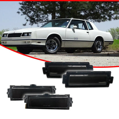 Smoked Front & Rear Fender Side Marker Lights for Chevy Monte Carlo SS (1981–1988)