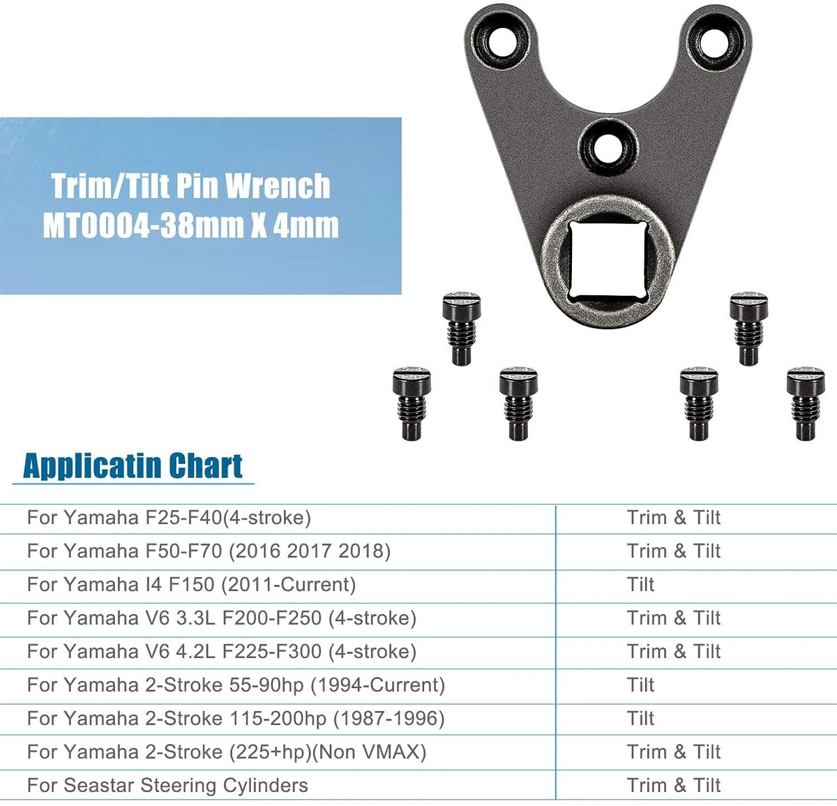 Outboard Trim/Tilt Pin Wrench Set for Johnson Evinrude