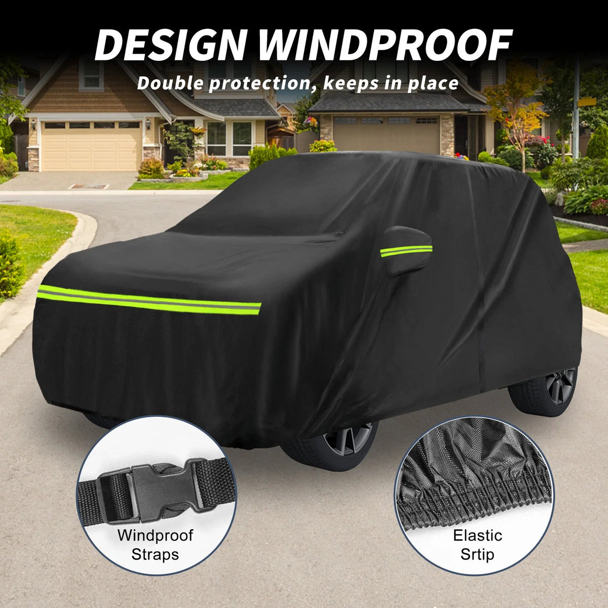 Waterproof Car Cover 241D-PU for Suzuki Swift IV/V (2011–2023) with Zipper