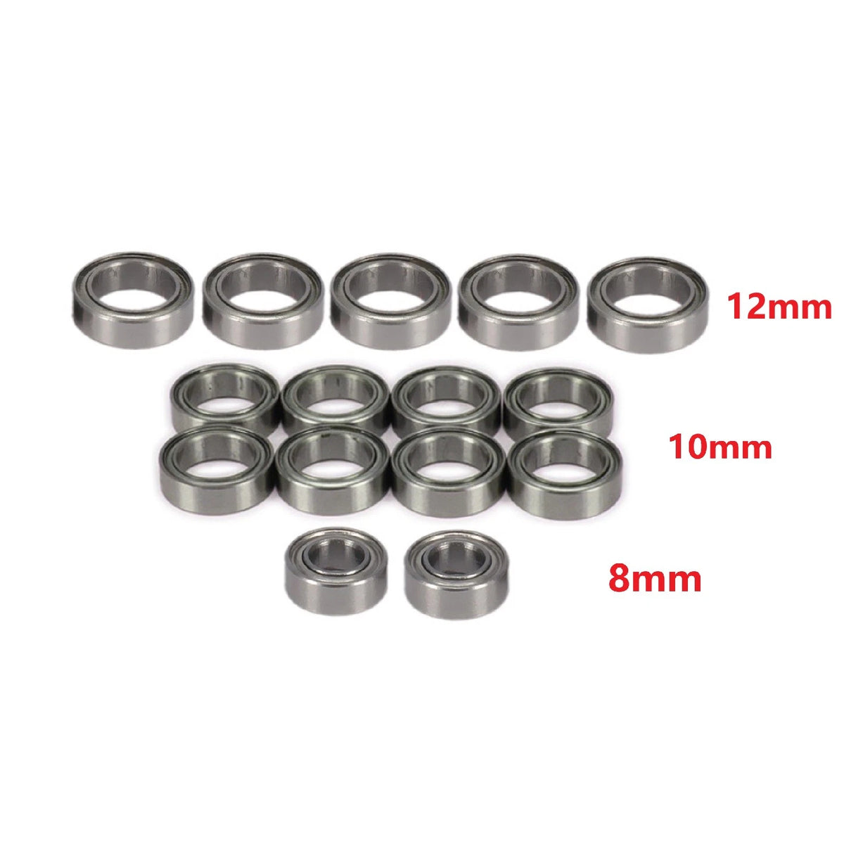15Pcs Bearing Kit for Traxxas Latrax Teton 4WD (1/18 Scale)
