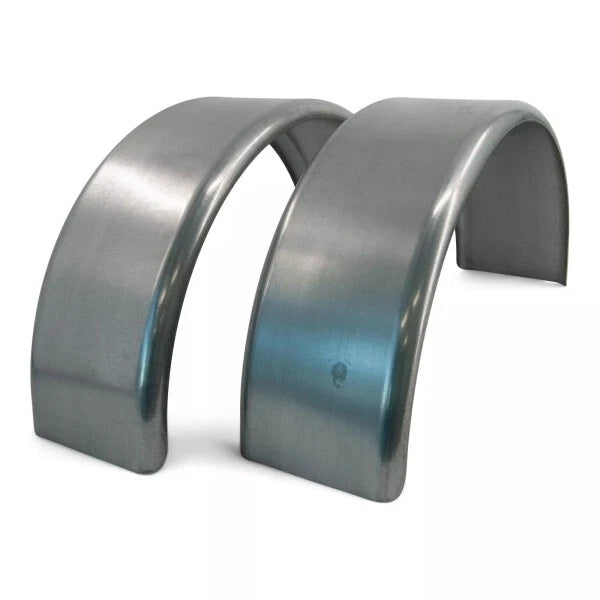 Set of 2 Galvanized Steel Single Axle Fenders for Boat Trailer (9" x 32" x 16")