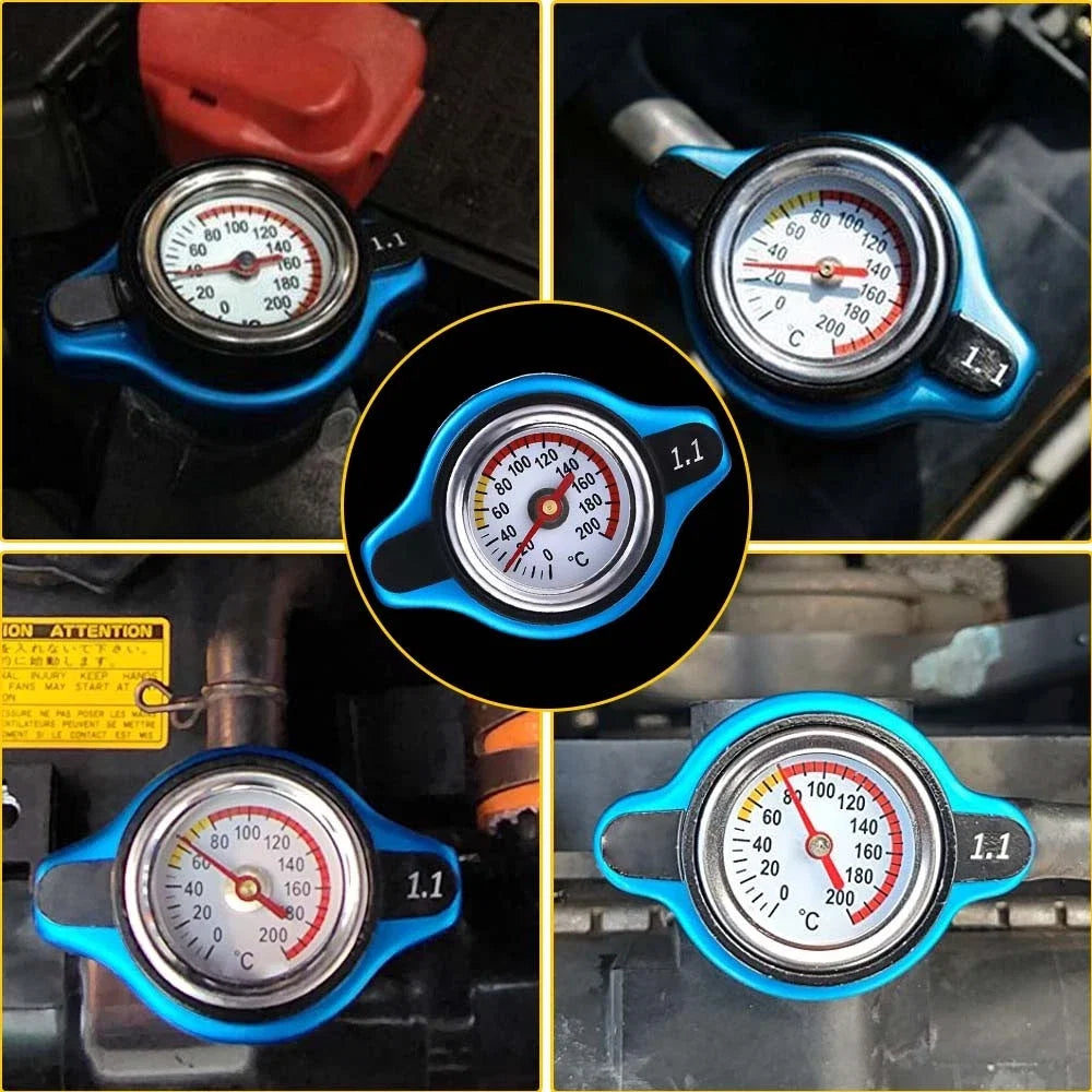 High Pressure Radiator Cap w/ 1.1Bar Gauge for