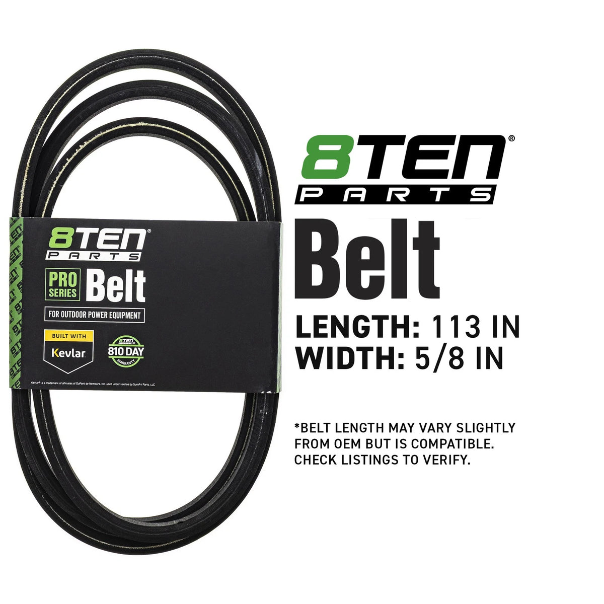 8TEN Kevlar Belt for John Deere 316 300 455 332 425 2305 54D Deck (M118548)