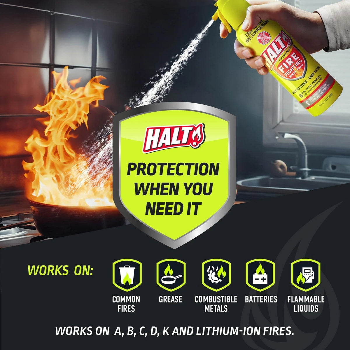 10oz Fire Safety Spray for Handheld Use (Non-Toxic, PFAS-Free)