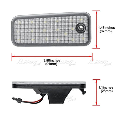 2x White LED LP Light for Hyundai Azera Santa Fe (2006–2011; 2013–2018)