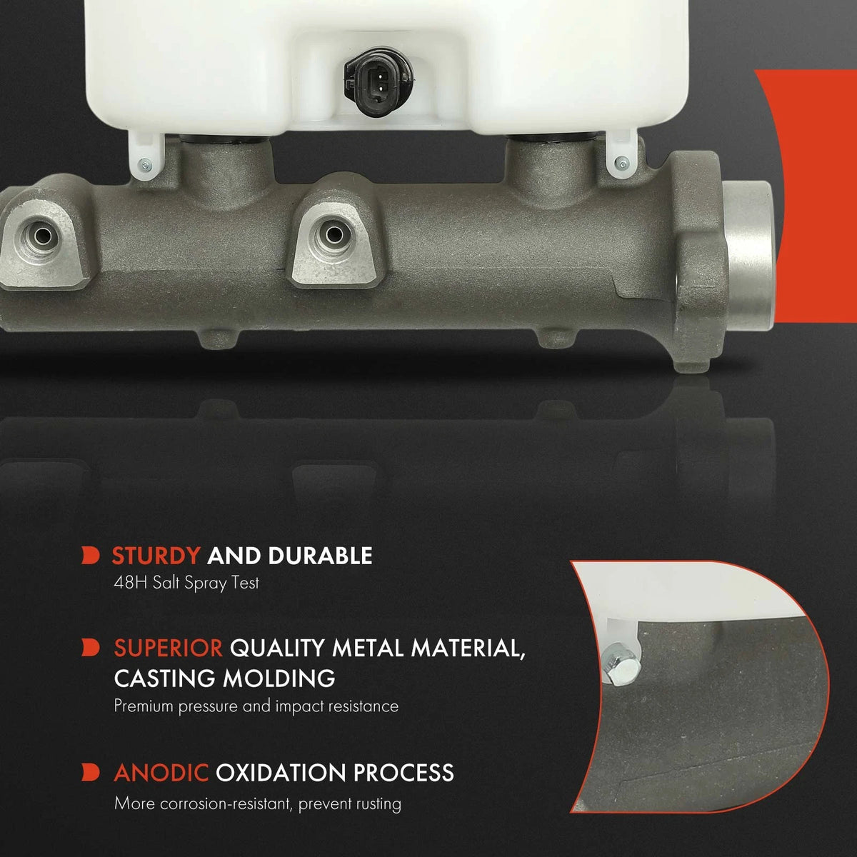 Brake Master Cylinder with Reservoir & Sensor for Chevy Express 1500 (2003–2021) - 25809241, M630511