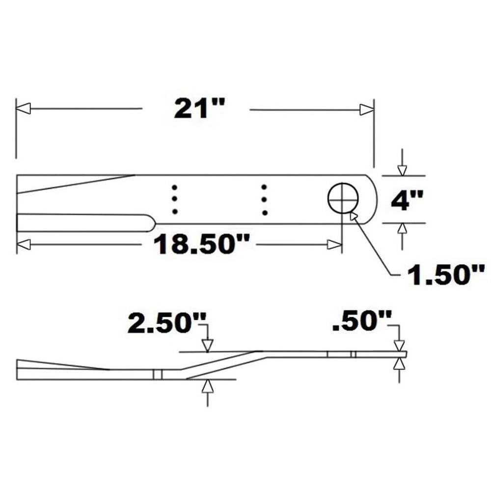 Rotary Cutter CCW Blade for Bush Hog Models 13168 3168