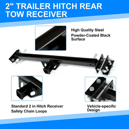 2'' Adjustable Trailer Hitch for Camper RV Trailers