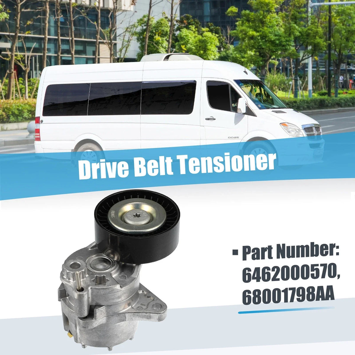 Belt Tensioner Pulley Assembly 38415 5080243AA for Dodge Sprinter 2500 3500 (2007–2009)
