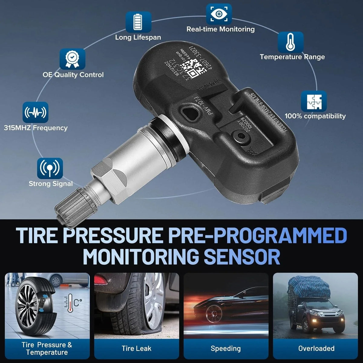 TPMS Tire Pressure Sensor for Lexus GX 2007–2017 (4-Pack)