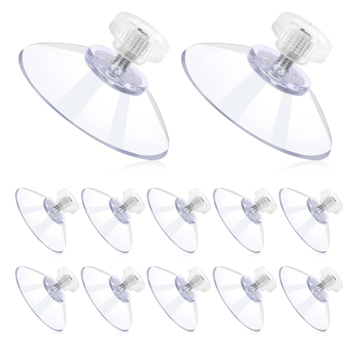 12X Suction Cups 40mm for Universal Use (Transparent)