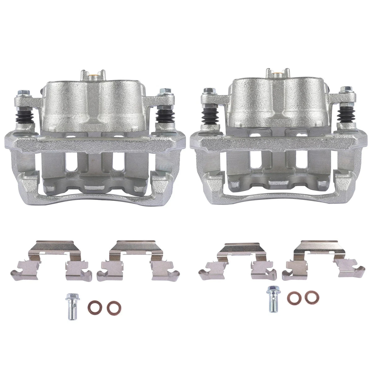 Set of 2 Front Disc Brake Calipers with Brackets for Honda