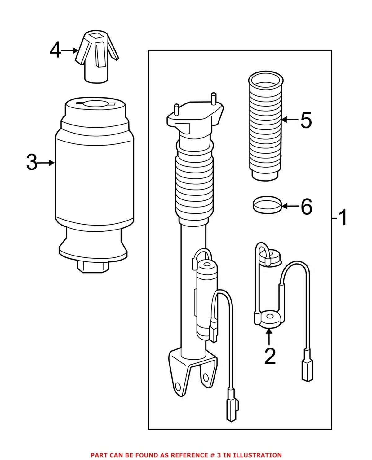 Genuine OEM Rear Air Suspension Spring 1663200625 for Mercedes-Benz (2016–2021)
