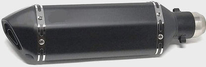Akrapovic Quad Cut Exhaust Muffler for Universal (36-51 mm, Black, Stainless Steel)