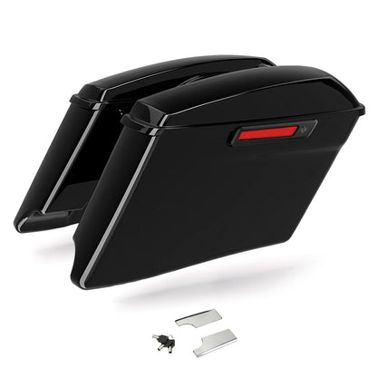 4" Stretched Hard Saddlebags for Harley Touring CVO Street Glide (1993–2013)