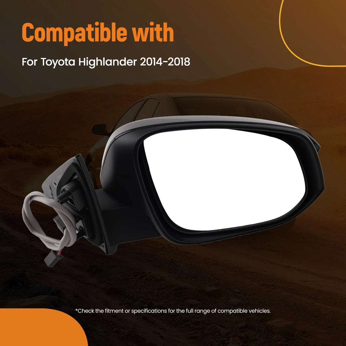 Right Power Side View Mirror for Toyota Highlander (2014–2018)