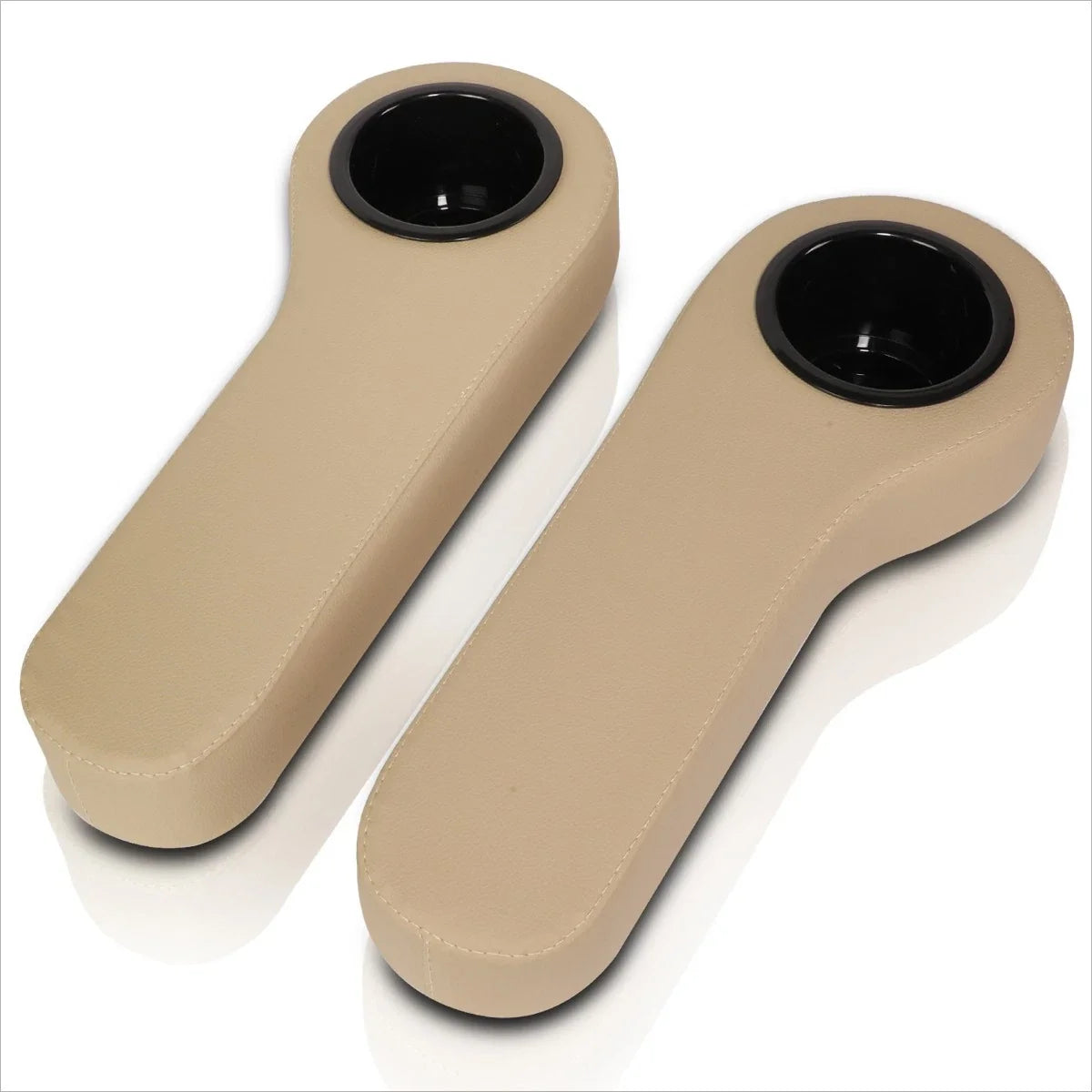 Brown Vinyl Rear Seat Arm Rest with Cup Holder for EZGO/Club Car/Yamaha Golf Carts