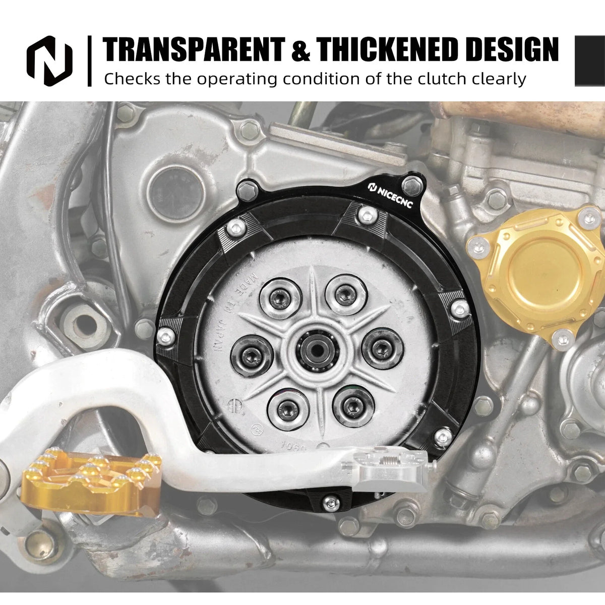 NICECNC Transparent Clutch Cover Protection for Suzuki DRZ400 E S SM (2000–2024)