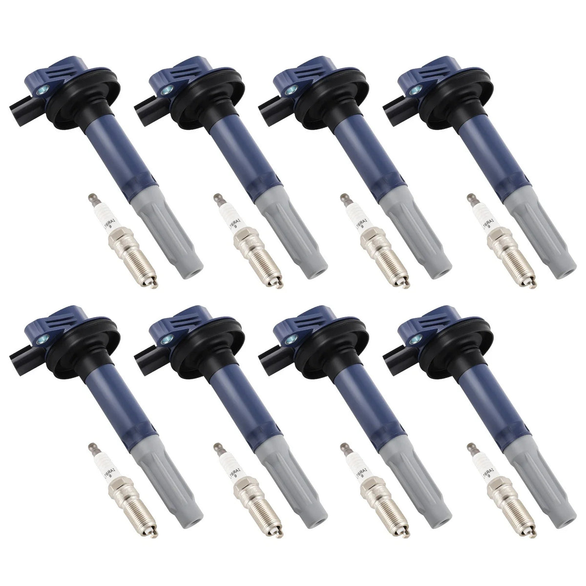 8 Pack Ignition Coil + Spark Plug for Ford F-150, Mustang (2011–2016) V8 5.0L