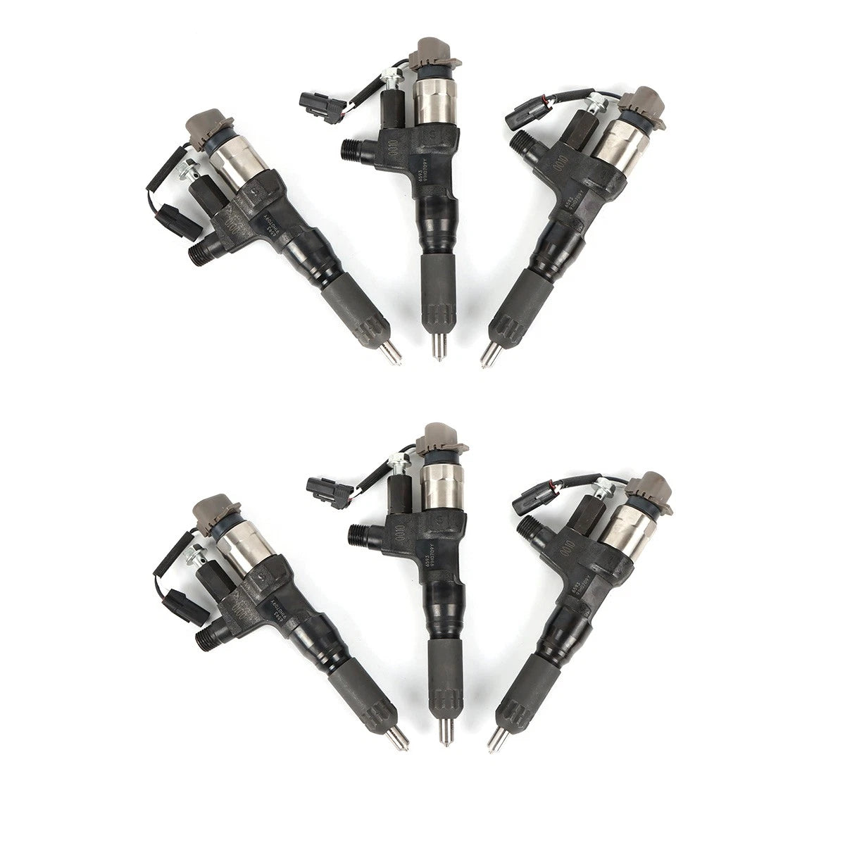 6x Diesel Fuel Injectors for Hino J08E Kobelco SK350-8 (095000-6593, VH23670E0520)