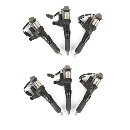 6x Diesel Fuel Injectors for Hino J08E Kobelco SK350-8 (095000-6593, VH23670E0520)