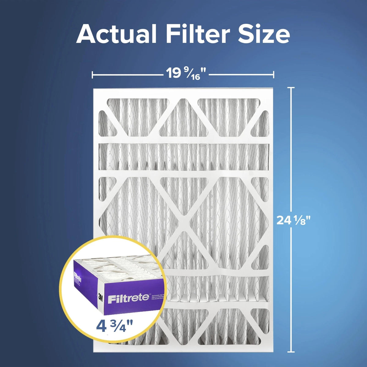 Filtrete 20x25x5 Air Filter MERV 12 (4.7" x 24.2" x 19.6")