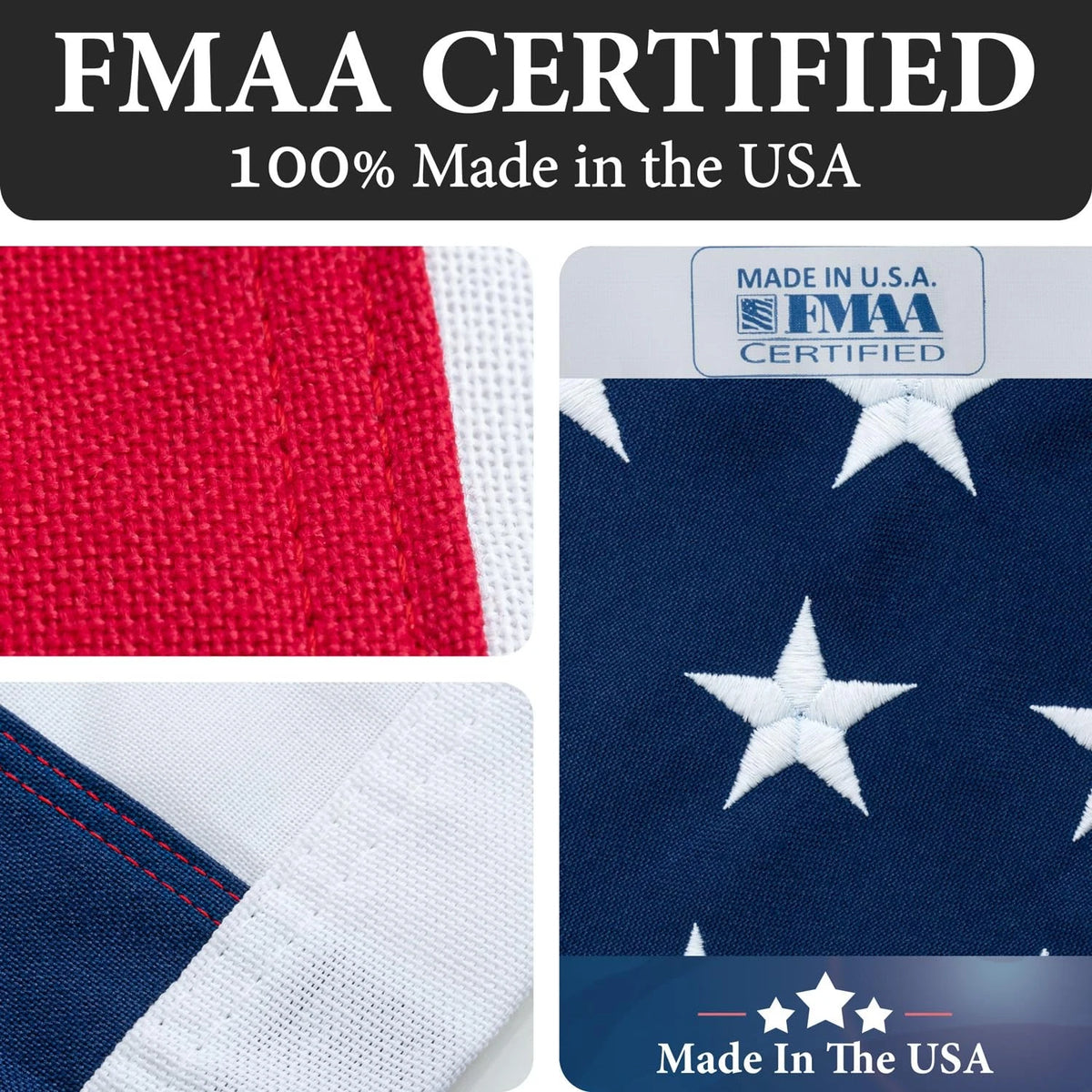 3x5 American Flag for Outdoor Use - Red, White, and Blue