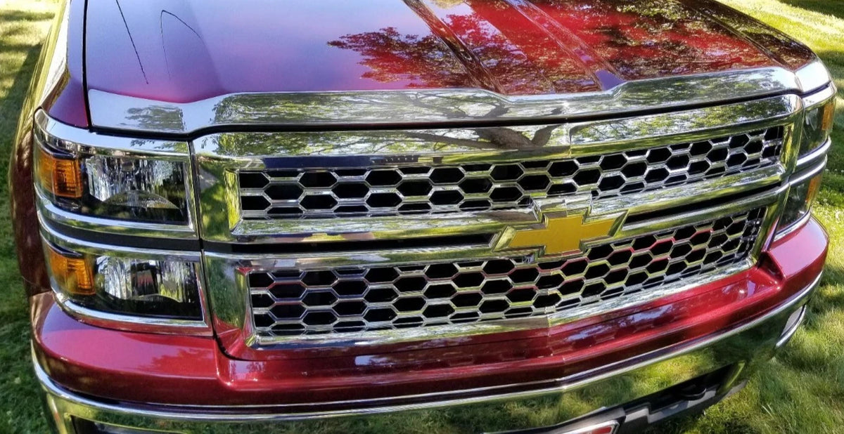 Chrome Aeroskin Hood Protector Bug Shield for Silverado 1500 (2014–2015) 2892062