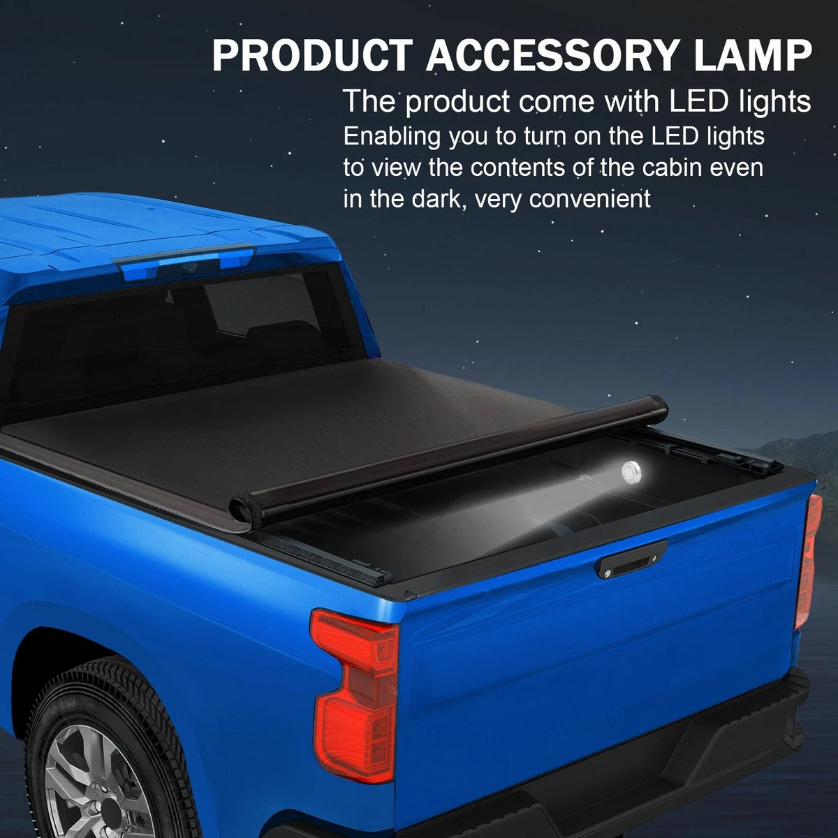 6.5FT Vinyl Soft Roll-up Tonneau Cover for Chevy Silverado GMC Sierra (2014–2025)