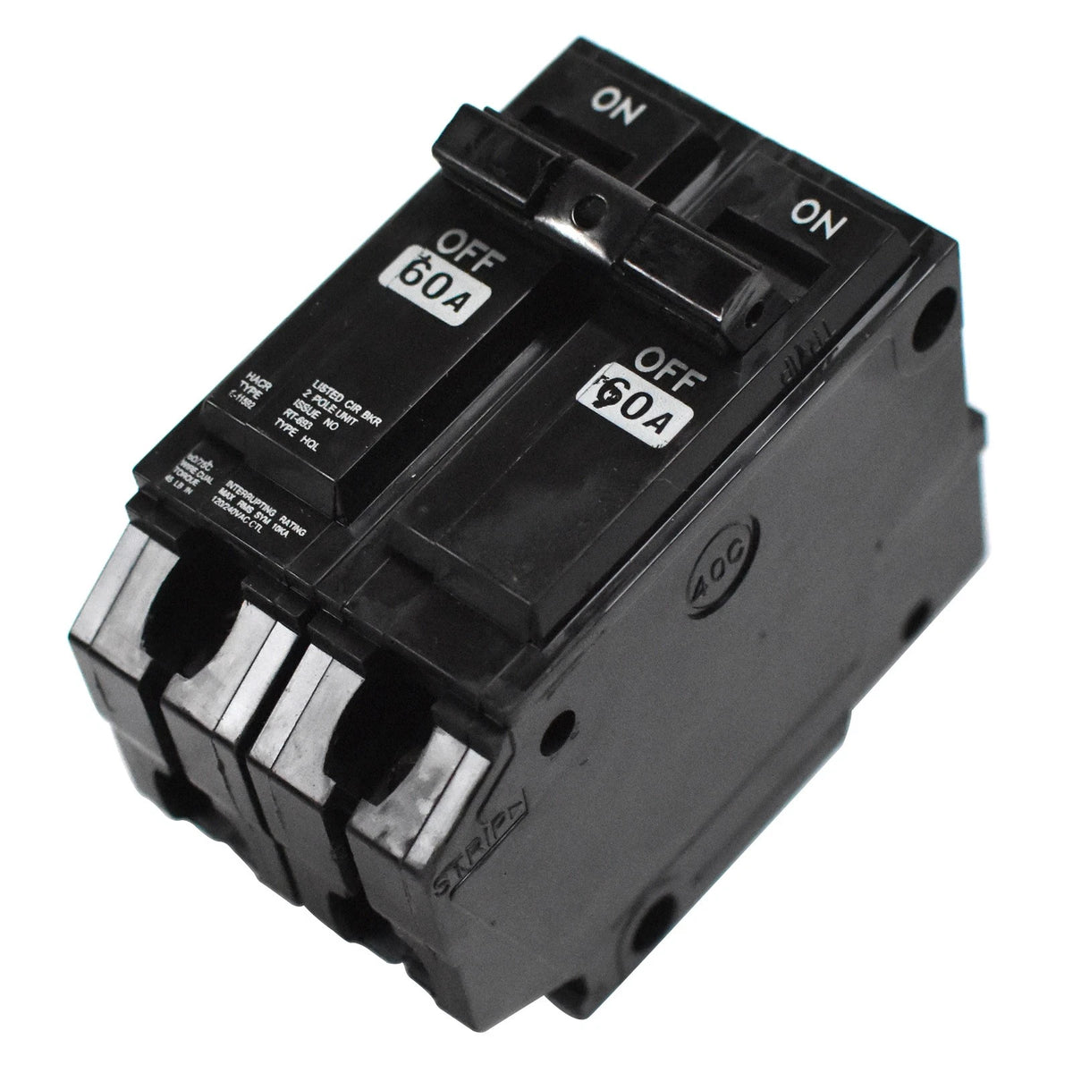 60 Amp 2 Pole Breaker for GE Thick & Q-Line Load Centers (10kA)
