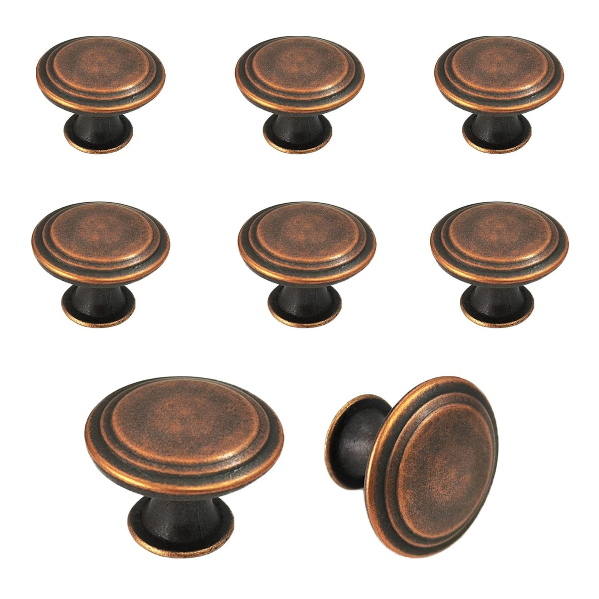 8 Pack Antique Bronze Dresser Knobs for Kitchen Cabinets