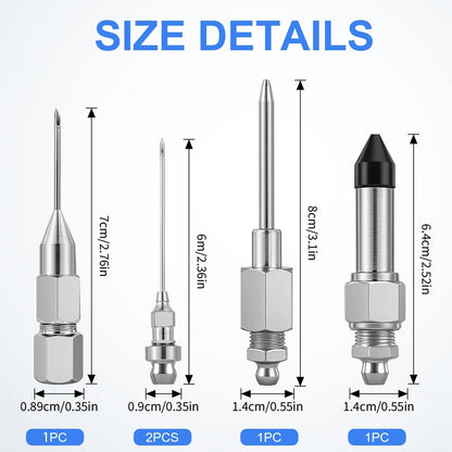 5PCS Grease Gun Needle Tips for Automotive Use