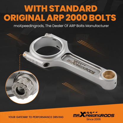 Set of 4 I-Beam Connecting Rods for Honda Civic CRX (D16 Series)